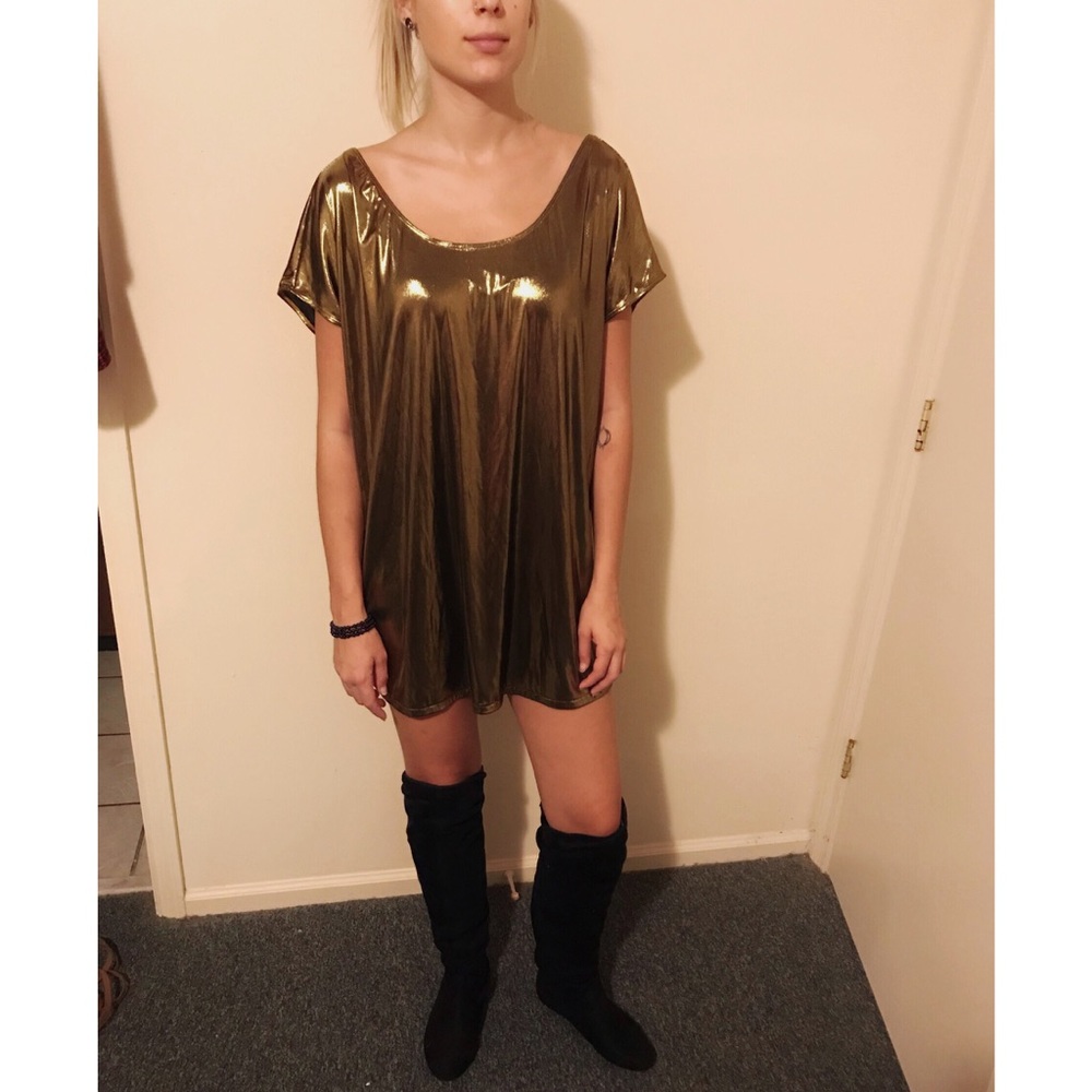 American Apparel gold/bronze tunic